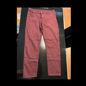 Rue21 Women's Straight Leg Jeans - Burgundy